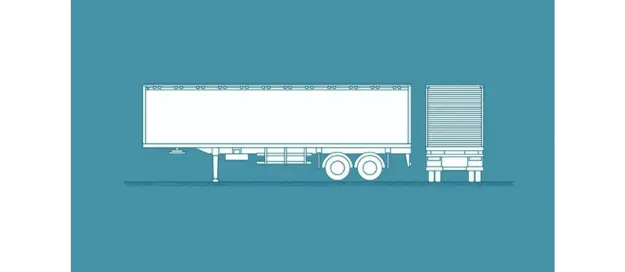 Dry van truck illustration
