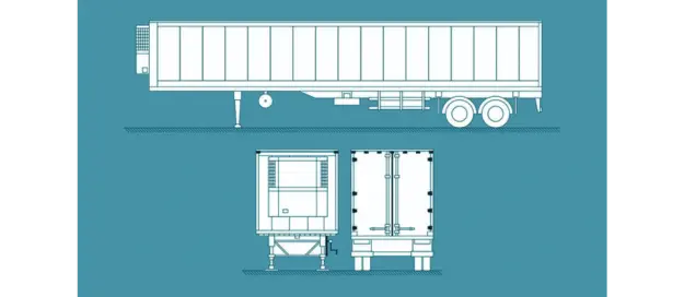 Refrigerated truck illustration
